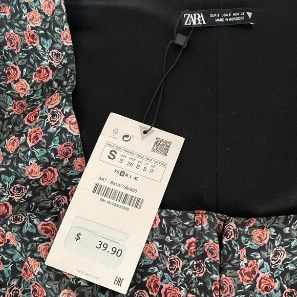 Zara Floral Print Bustier Crop-top - Picture 4 of 6